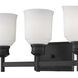 Burbank 3 Light 9.25 inch Matte Black Vanity Light Wall Light